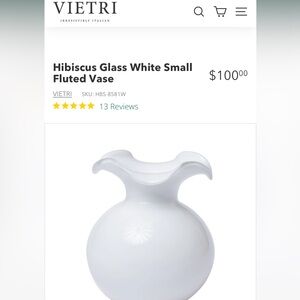 Vietri small white vase